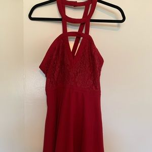 Red Cocktail Party Dress